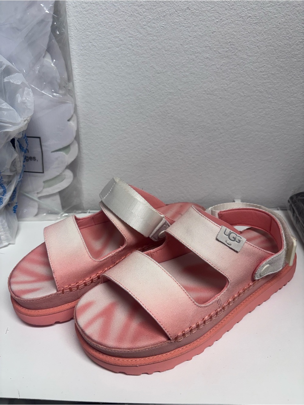 UGG Pink Ombre Strap Women’s Sandals